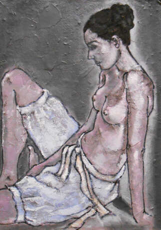 Gemälde „Ballerina“, Leinwand, Ölfarbe, Impressionismus, Genre Nude, 2019 - Foto 1