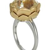 COLORED DIAMOND 'LOTUS' FLOWER RING WITH GIA REPORT - фото 2