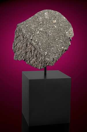 ONE OF EARTH'S MORE RECENT ARRIVALS — INTERIOR AND EXTERIOR REVEALED IN CUT AND POLISHED ABA PANU METEORITE - photo 1
