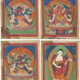 A GROUP OF NINETEEN SMALL PAINTED THANGKAS - photo 4