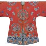 A RED SILK EMBROIDERED INFORMAL ROBE AND A GREEN SILK EMBROIDERED INFORMAL ROBE - photo 5