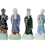 A SET OF EIGHT FAMILLE ROSE FIGURES OF IMMORTALS - фото 1
