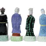 A SET OF EIGHT FAMILLE ROSE FIGURES OF IMMORTALS - photo 2