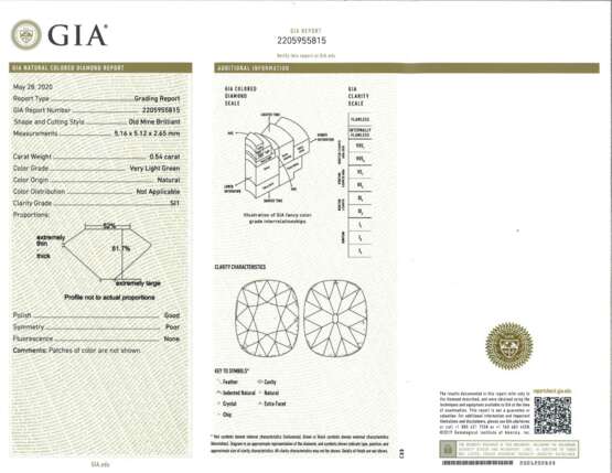 THREE UNMOUNTED COLORED DIAMONDS WITH GIA REPORTS - Foto 2