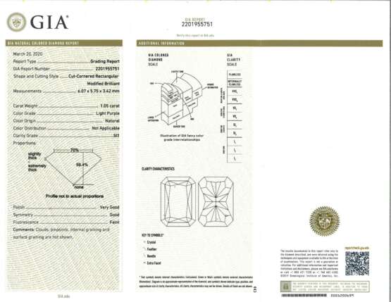 THREE UNMOUNTED COLORED DIAMONDS WITH GIA REPORTS - фото 4