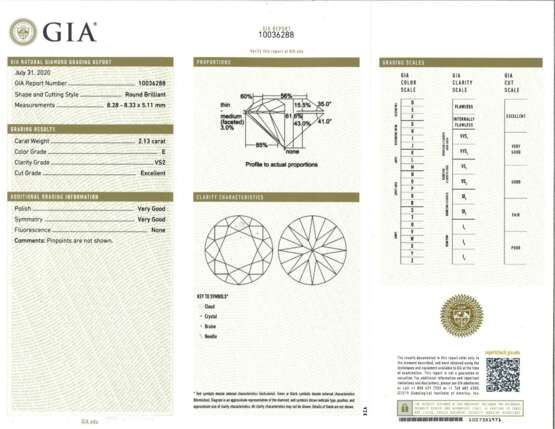 UNMOUNTED DIAMOND OF 2.13 CARATS WITH GIA REPORT - фото 2