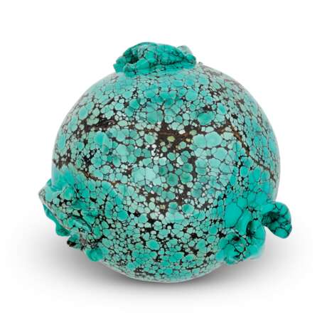 A CARVED TURQUOISE ‘CHILONG’ WATER POT - фото 4