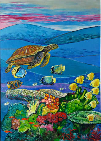 Design Painting “Under water”, Canvas, Mixed media, Marine, Russia, 2020 - photo 1