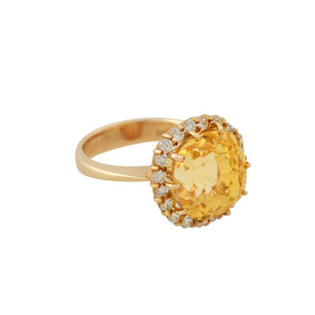 JACOBI Ring mit gelbem Saphir von ca. 12,21 ct (punziert) - Foto 1