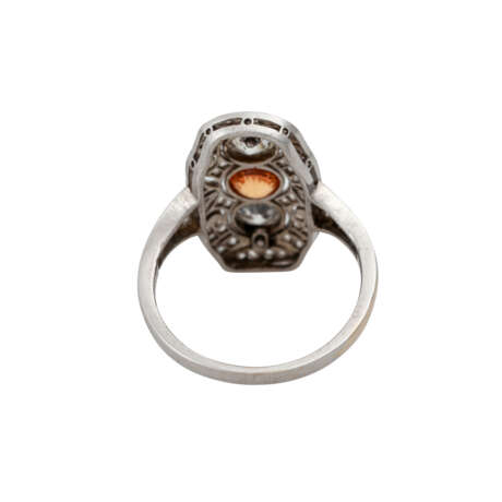 Art Déco Ring mit 2 Altschliffdiamanten, zusammen ca. 0,4 ct, - Foto 4