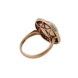 Ring mit ovalem Opal entouriert von Brillanten - Foto 3