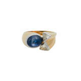 Ring mit Saphircabochon ca. 4 ct, - Foto 2