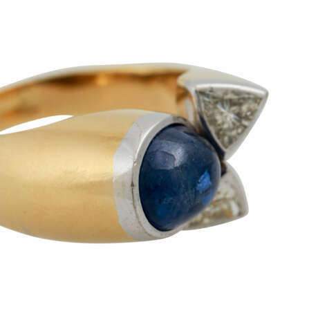 Ring mit Saphircabochon ca. 4 ct, - Foto 5