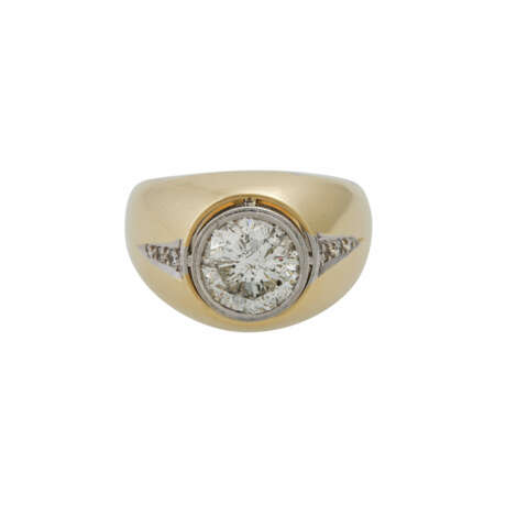 Ring mit Brillant ca. 3,43 ct, ca. LGW (I-J)/P3, - photo 2