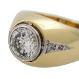 Ring mit Brillant ca. 3,43 ct, ca. LGW (I-J)/P3, - photo 5