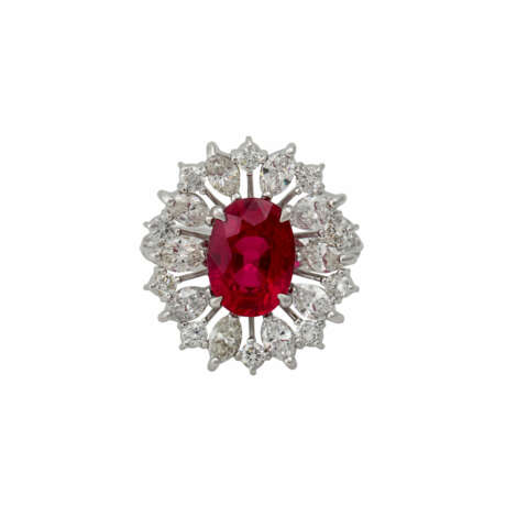 Ring mit Rubin ca. 4,34 ct und Diamanten - photo 2