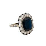Ring mit dunkelblauem Saphir, ca. 7 ct, antik facettiert - фото 1