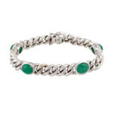 JUW. HEIDEN Armband mit 5 ovalen Smaragdcabochons, - photo 1