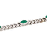 JUW. HEIDEN Armband mit 5 ovalen Smaragdcabochons, - Foto 4