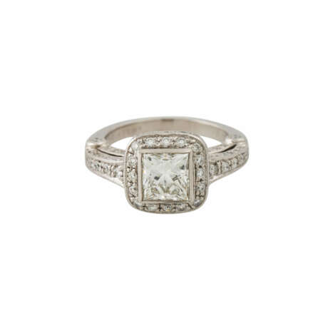 Ring mit Diamant im Prinzessschliff von ca. 1,52 ct (punziert) - фото 2
