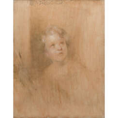 SCHUSTER-WOLDAN, RAFFAEL (1870-1951), "Portrait eines aufschauenden Kindes",