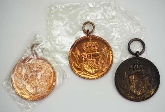 Bayern: Kronprinz Rupprecht-Medaille, in Bronze - 3 Exemplare. - Foto 2