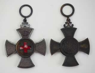 Bayern: Rotes Kreuz, Ehrenzeichen, in Bronze (bis 1918) - 2 Exemplare.