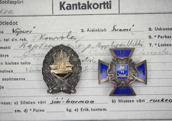Finnland: Nachlass eines Offiziers - RUK 37. - фото 1