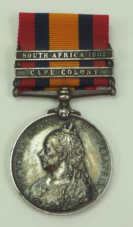 Großbritannien: Southafrica Medal, mit den Spangen CAPE COLONY und SOUTH AFRICA 1902. - photo 1