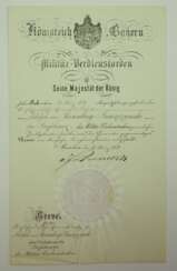 Bayern: Militär-Verdienstoden, Großkreuz Urkunde des Generalmajor Adolf von Rosenberg-Gruszczynski.