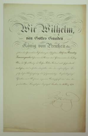 Preussen: Roter Adler Orden, Großkreuz mit Eichenlaub Urkunde für den General der Infanterie Adolph von Rosenberg-Gruszczynski. - фото 1