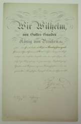 Preussen: Eisernes Kreuz, 1870, 2. Klasse Urkunde für den General der Infanterie Adolph von Rosenberg-Gruszczynski.