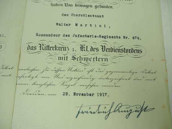 Sachsen: Urkundennachlass des Oberst und Kommandeur des Infanterie-Regiment Nr. 474 / Reserve-Infanterie-Regiment 241. - фото 4