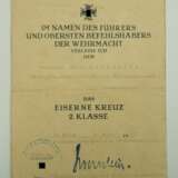 Urkundengruppe eines Feldwebel des Kriegsberichter-Zug/ Pz.-Grenadier-Division "Großdeutschland". - фото 2