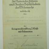 Urkundengruppe eines Feldwebel des Kriegsberichter-Zug/ Pz.-Grenadier-Division "Großdeutschland". - photo 3