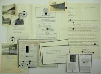 Dokumenten Nachlass eines SS-Unterscharführers der SS-Division "Nord" - gefallen in Nordfinnland.