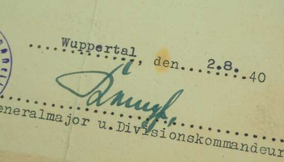 Panzerkampfabzeichen Urkunde für einen Gefreiten der 12./ III./ Schützenregiment 4. - photo 2