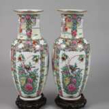 Paar Vasen Famille rose - Foto 2