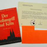 Bescheinigung über die Aberkennung des Flugmeldeabzeichens das einer Luftwaffenhelferin für ihren freiwilligen Einsatz beim Fluko Köln verliehen worden ist. - photo 1