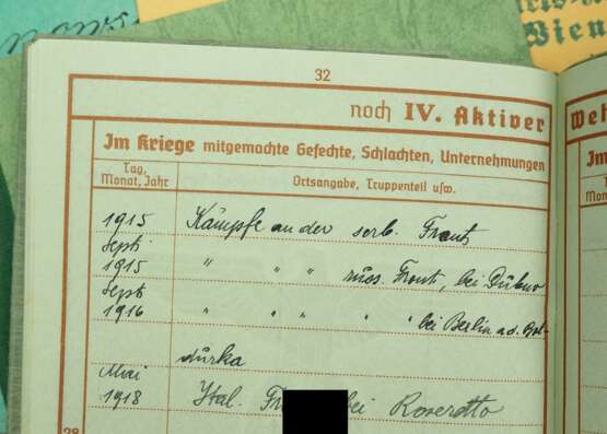 Österreich: Urkundennachlass eines Oberleutnant der Reserve im Feldkanonenregiment Nr. 5 und Richteramts-Candidaten. - Foto 2