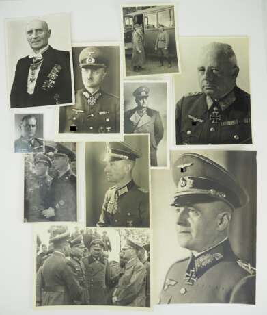 Wehrmacht: Lot von 10 Ritterkreuzträger- und Generals-Fotos. - Foto 1