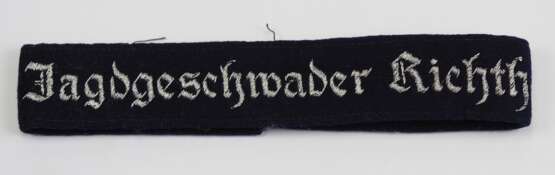 Luftwaffe: Ärmelband "Jagdgeschwader Richthofen", für Offiziere. - photo 1