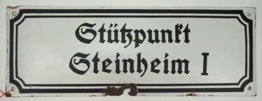 Emailleschild "Stützpunkt Steinheim I."