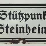 Emailleschild "Stützpunkt Steinheim I." - photo 1