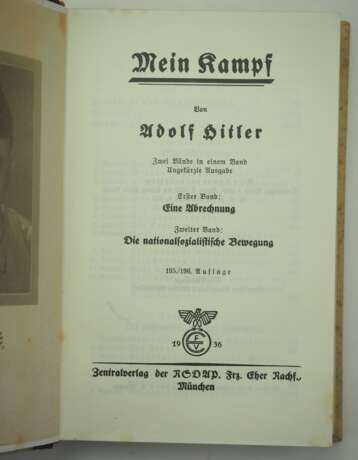 Hitler, Adolf: Mein Kampf - Hochzeitsausgabe der Stadt Oerlinghausen. - photo 3