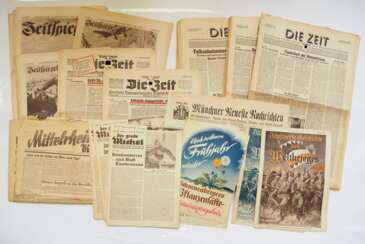 3. Reich: Lot Zeitungen und Zeitschriften.