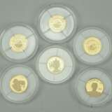 Liberia: Sammlung von 6 Goldmünzen. - photo 1
