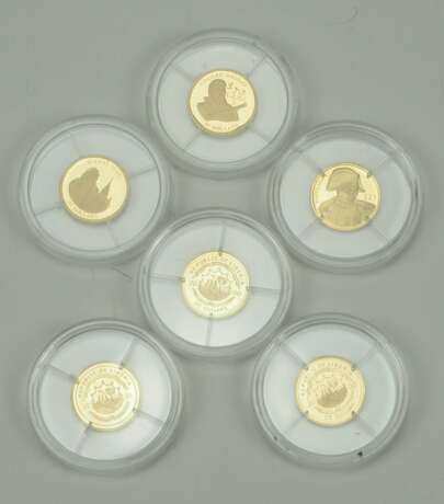 Liberia: Sammlung von 6 Goldmünzen. - фото 2