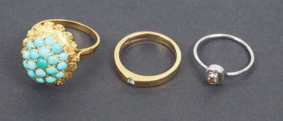 Lot von 3 Ringen - GOLD. - photo 1