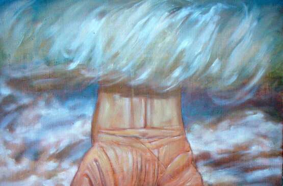 Gemälde „Gott ist Kraft“, Leinwand, Ölfarbe, Konzeptionell, Fantasie, 2001 - Foto 3
